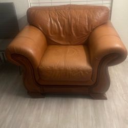 Real Leather Sofa 