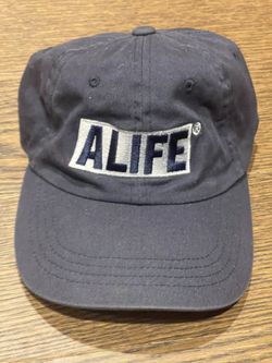 ALIFE Logo StrapBack vintage navy blue dad hat cap
