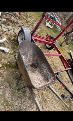 Wheelbarrow.