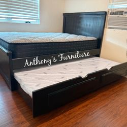 Queen Bed And Mattress With Trundle 