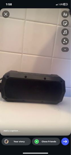 Black Portable Bluetooth Speaker