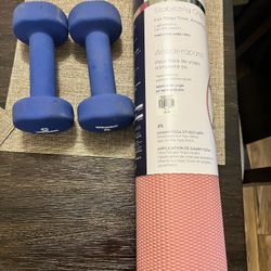 Dumbbells And Yoga Mat