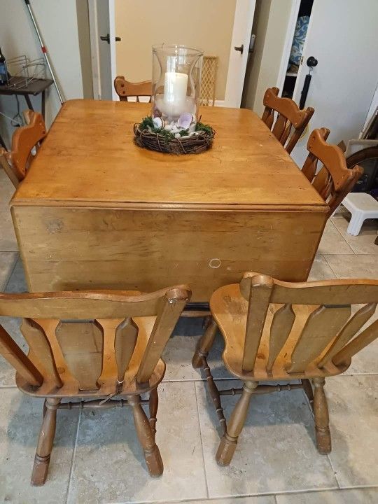 Vintage Drop Leaf Farm Table