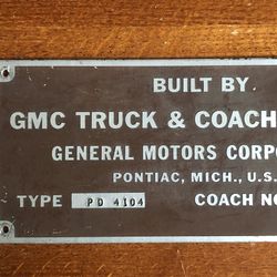 GMC Truck & Coach plate 