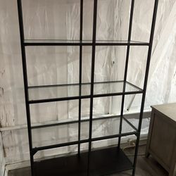 Double Glass & Metal Shelf – 69” Tall Display Unit