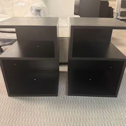 New Makeup Vanity Set of 2, with Mirror and Lights Japanese Style Bedroom Bedside Table