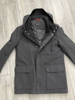 New Kenneth Cole Hooded Coat Jacket Dark Gray Men S Size