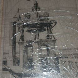 L'Oiseau de Bourges" (The Bird of Bourges), an original 1932 drypoint etching by Malcolm Osborne (1(contact info removed))