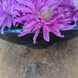 Vase with fake flowers