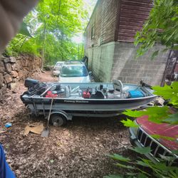 16 ft Aluminum boat with trailer