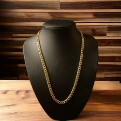 14k Gold Filled Cuban 22inches 7mm 