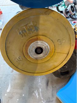 Intek bumper plates 35 lbs x 2