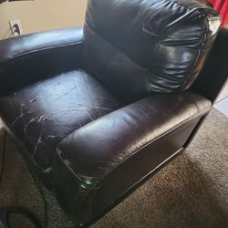 Couch, Entertainment Stand And Leather Chair