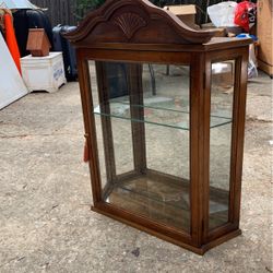 Table top curio cabinet