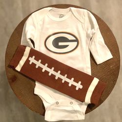 Infant Green Bay Packer Onesie & Leg Warmers