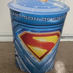 Superman Movie 2025 Popcorn Bucket Tin With Lid