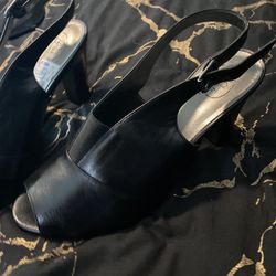 Women's Slingback Sandalhigh heels Size 11W Peek A Poo Front 