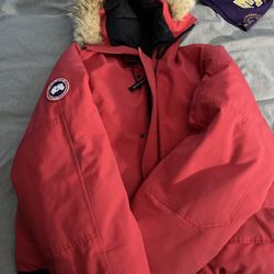 Red Canda Goose Chilliwack Bomber Jacket Size XL