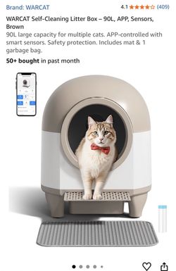 WARCAT Self-Cleaning Cat Litter Box 90L