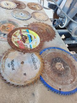 10 Circular Saw Blades & Cut-Off Discs (4.5"–10") – As-Is / Great for Crafts