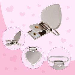 4 Heart Clips NEW