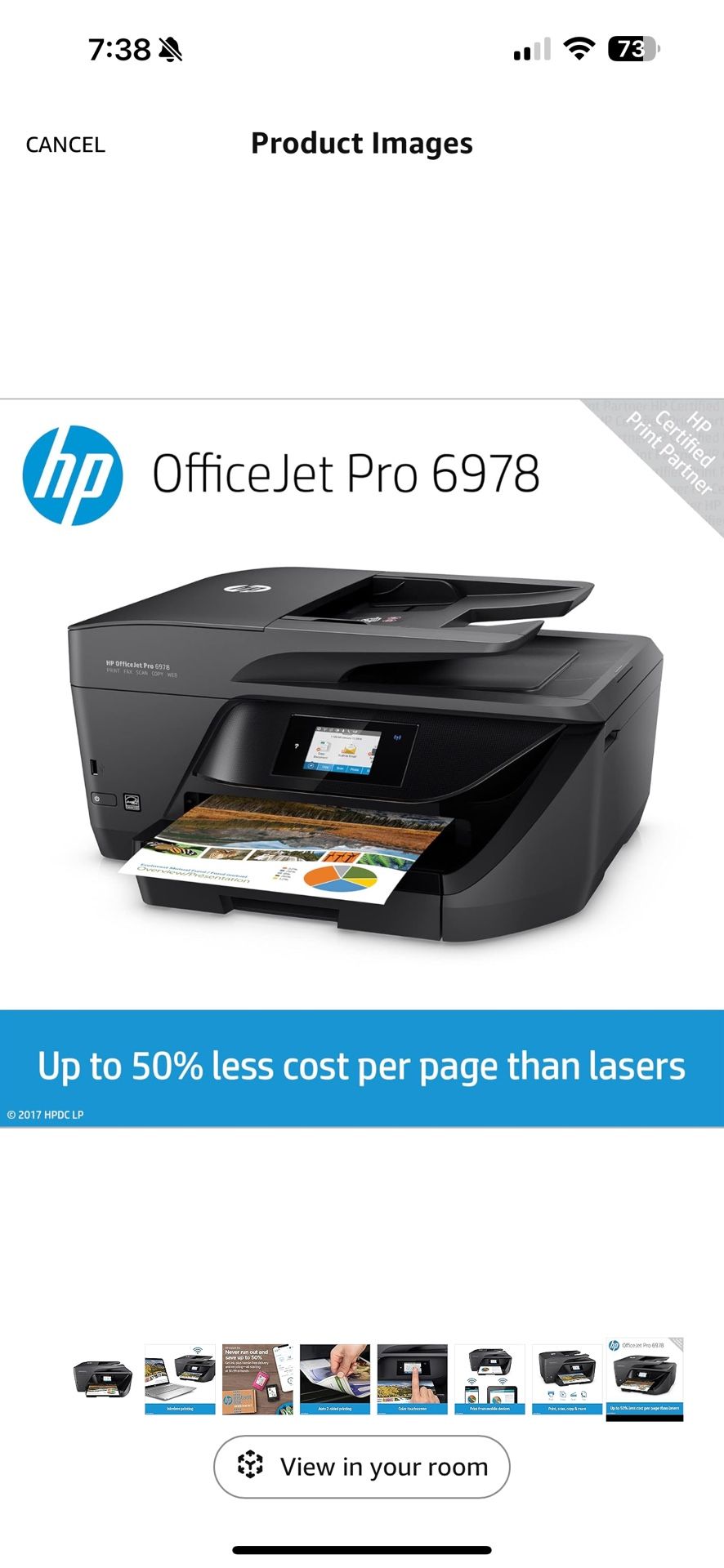 HP OfficeJet Pro 6978 All-in-One Wireless Color Printer, HP Instant