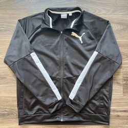 PUMA MEN’S CONTRAST 2.0 TRACK JACKET TRAINING DRY CELL BLACK SIZE XL