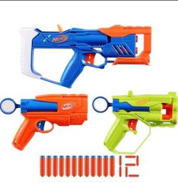 Nerf N Series Triple Action Pack Toy Gun Kids 8+ with Accuracy Speed