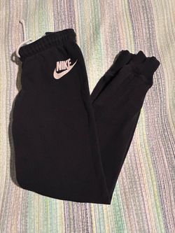 Just Do It Nike Women’s Black Sweatpants Drawstring Pockets Tapered Medium