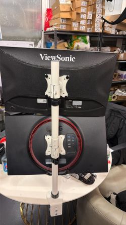 2 Monitors plus steel support structure
