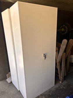 Multipurpose metal  white cabinet