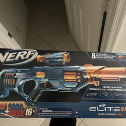Nerf Elite 2.0 Eagle point RD 8 Blaster 8 Dart Drum Detachable Scope and Barrel.