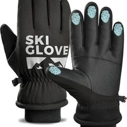 NEW Waterproof Insulated Winter Snow Ski Gloves Men Women Windproof Warm Thermal for Running, Driving Snowboarding