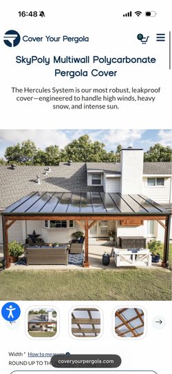 Pergola roof panel system