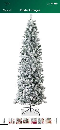 Christmas Tree Snow Flocked 6 Feet High With Stand 