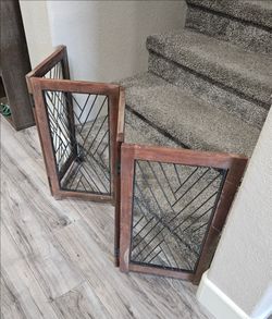 Rustic Wooden Pet Gate Farmhouse Folding
