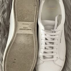 YSL White Sneakers 39-8.5
