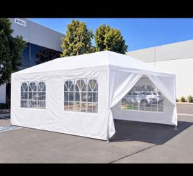New 10X20  White carport-  Tent with Sidewalls  white