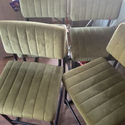 Beautiful Felt Forest Green Bar stools 