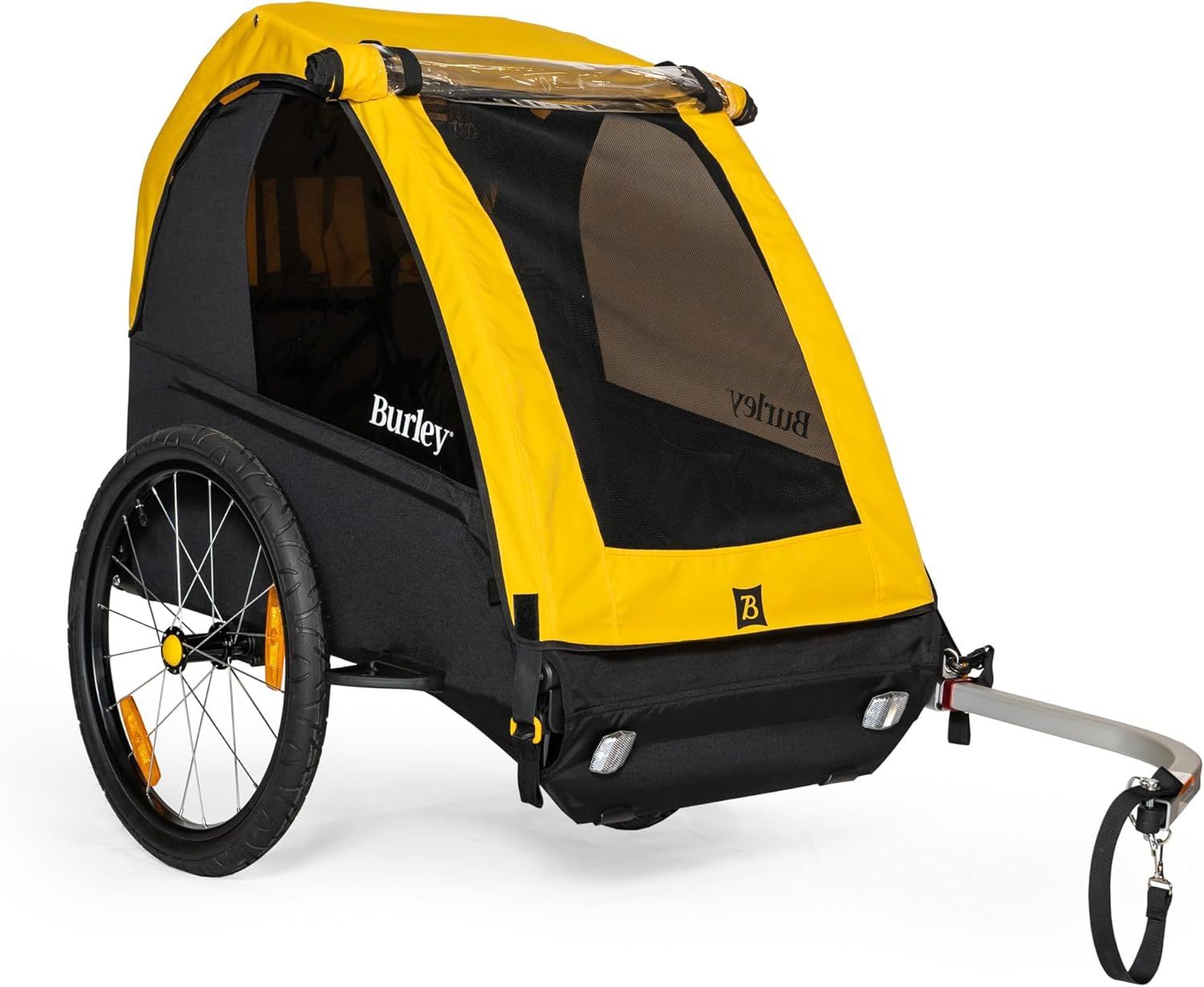 Burley Bee 2 Double Kids' Bike Trailer with Premium Accessories, 2023 improved model