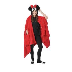 DISNEY Minnie Mouse Adult Hooded Blanket 