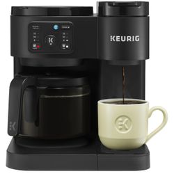 Hot & Iced Single-Serve K-Cup Pod Coffee Maker & Carafe, Black, New in Box