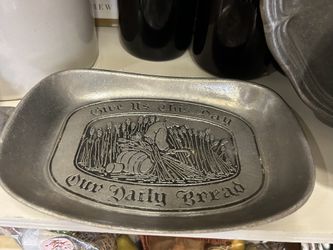 Vintage Pewter Bread Tray