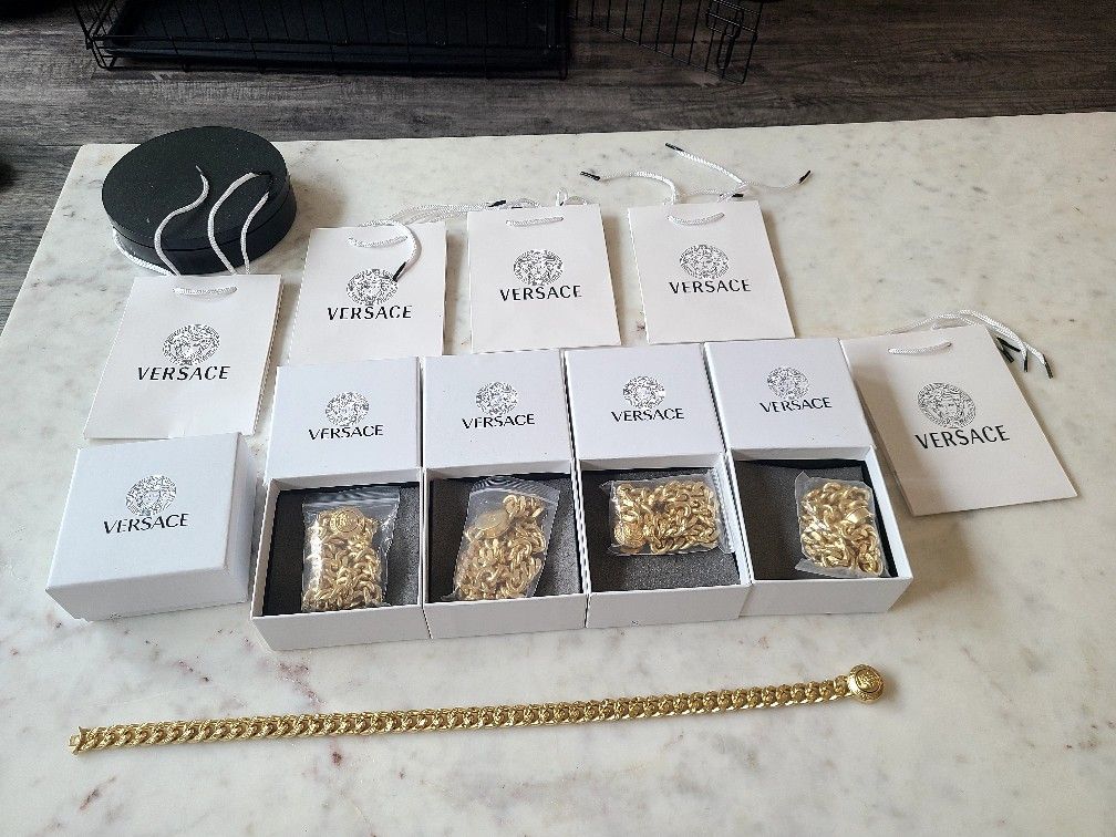Versace Necklace & Bracelet Set Medusa