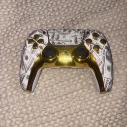 moneybag ps5 controller  Money Print Gold Custom Controller