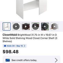 Corner Closet Shelf