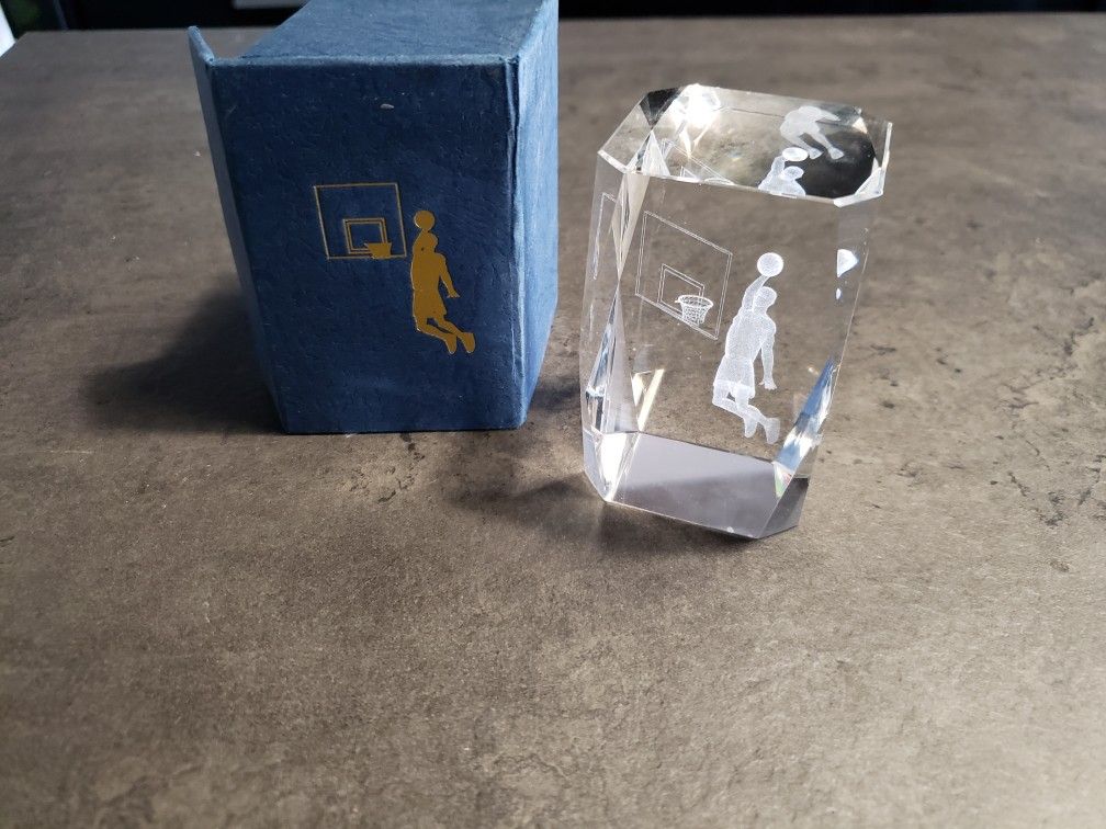 Etched Glass Basketball Display