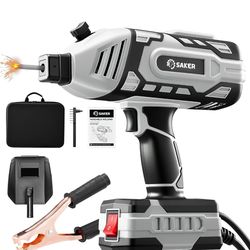 Saker Portable Welding Machine, 110V Arc Stick Welder with IGBT Inverter 5 Variable Current Settings, Fits for 3/32" Wire Rods, Gift for Men (Grey) - 