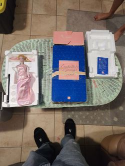 Barbie Doll Porcelain Enchanted Evening 1960 Ltd Edition 1987  In Box