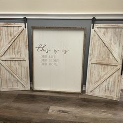 Rustic Doors And Framed Picture 